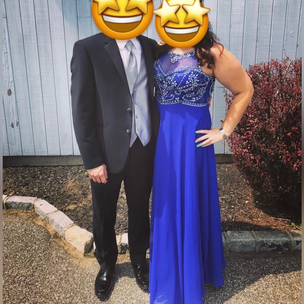Royal Blue Sequin Gown